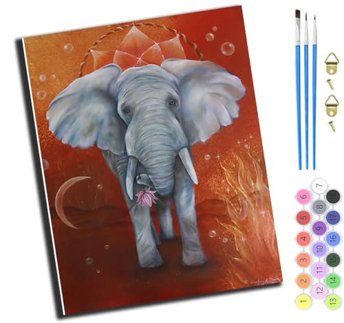 XIAOYOUQIAN Tier Elefant,Malen Nach Zahlen Erwachsene 40X50Cm,Mit Pinsels Und Acrylfarbe Kit,Diy Handgemalt Ölgemälde Für Geschenke Und Wandbilder Wohnzimmer,Mit Rahmen XIAOYOUQIAN Tier Elefant,Malen Nach Zahlen Erwachsene 40X50Cm,Mit Pinsels Und Acrylfarbe Kit,Diy Handgemalt Ölgemälde Für Geschenke Und Wandbilder Wohnzimmer,Mit Rahmen von XIAOYOUQIAN