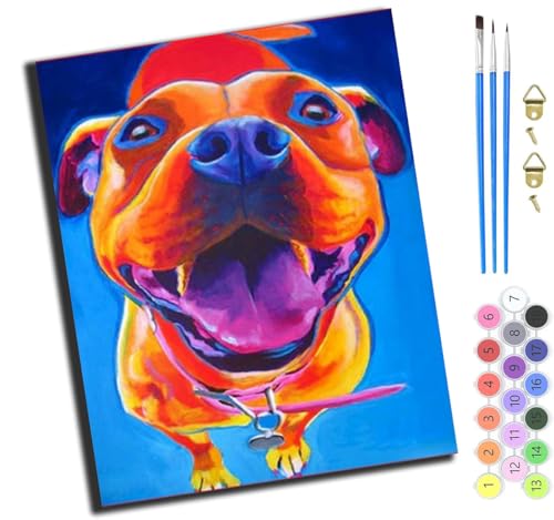 XIAOYOUQIAN Tier Hund Bulldog,Malen Nach Zahlen Erwachsene Kinder,Mädchen Und Junge,Farbiges Leinwand Acrylfarben Diy Ölgemälde Set Zur Heimdekoration,40X50Cm,Mit Rahmen XIAOYOUQIAN Tier Hund Bulldog,Malen Nach Zahlen Erwachsene Kinder,Mädchen Und Junge,Farbiges Leinwand Acrylfarben Diy Ölgemälde Set Zur Heimdekoration,40X50Cm,Mit Rahmen von XIAOYOUQIAN