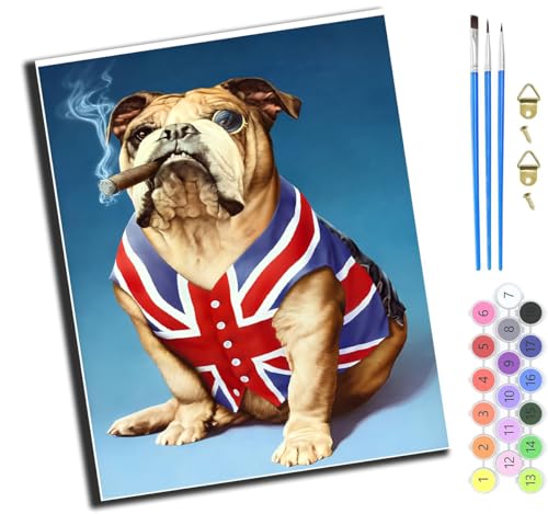 XIAOYOUQIAN Tier Hund Süß,Malen Nach Zahlen Erwachsene Kinder,Mädchen Und Junge,Farbiges Leinwand Acrylfarben Diy Ölgemälde Set Zur Heimdekoration,40X50Cm,Mit Rahmen XIAOYOUQIAN Tier Hund Süß,Malen Nach Zahlen Erwachsene Kinder,Mädchen Und Junge,Farbiges Leinwand Acrylfarben Diy Ölgemälde Set Zur Heimdekoration,40X50Cm,Mit Rahmen von XIAOYOUQIAN