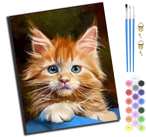 XIAOYOUQIAN Tier Katze,Malen Nach Zahlen Erwachsene,Diy Ölgemälde Leinwand Kit Mit Pinseln Und Acrylfarbe Für Home Haus Deko,50X40Cm,Mit Rahmen XIAOYOUQIAN Tier Katze,Malen Nach Zahlen Erwachsene,Diy Ölgemälde Leinwand Kit Mit Pinseln Und Acrylfarbe Für Home Haus Deko,50X40Cm,Mit Rahmen von XIAOYOUQIAN