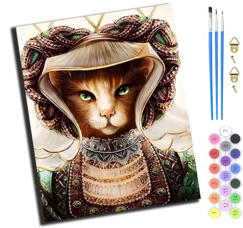 XIAOYOUQIAN Tier Katze Liebe,Malen Nach Zahlen Erwachsene,Diy Handgemalt Ölgemälde Kit,Inklusive Pinsel Und Acrylfarben,40X50 Cm,Mit Rahmen XIAOYOUQIAN Tier Katze Liebe,Malen Nach Zahlen Erwachsene,Diy Handgemalt Ölgemälde Kit,Inklusive Pinsel Und Acrylfarben,40X50 Cm,Mit Rahmen von XIAOYOUQIAN
