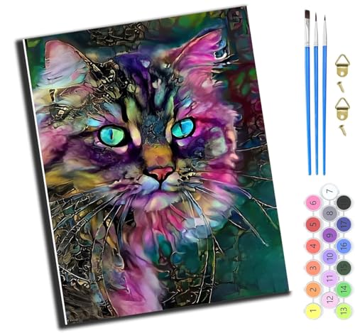 XIAOYOUQIAN Tier Katze Süß,Malen Nach Zahlen Erwachsene,Diy Handgemalt Ölgemälde Kit,40X50 Cm,Paint By Numbers Adult Mit 3,Pinseln Und Acrylfarbe Leinwand Kit,Mit Rahmen XIAOYOUQIAN Tier Katze Süß,Malen Nach Zahlen Erwachsene,Diy Handgemalt Ölgemälde Kit,40X50 Cm,Paint By Numbers Adult Mit 3,Pinseln Und Acrylfarbe Leinwand Kit,Mit Rahmen von XIAOYOUQIAN