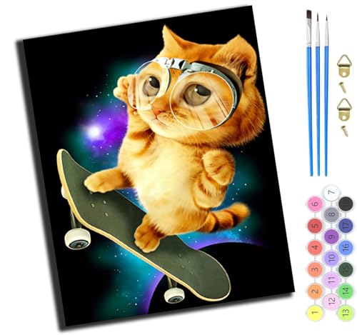 XIAOYOUQIAN Tier Süße Katze,Malen Nach Zahlen Erwachsene,Diy Handgemalt Ölgemälde Kit,Inklusive Pinsel Und Acrylfarben,40X50 Cm,Mit Rahmen XIAOYOUQIAN Tier Süße Katze,Malen Nach Zahlen Erwachsene,Diy Handgemalt Ölgemälde Kit,Inklusive Pinsel Und Acrylfarben,40X50 Cm,Mit Rahmen von XIAOYOUQIAN