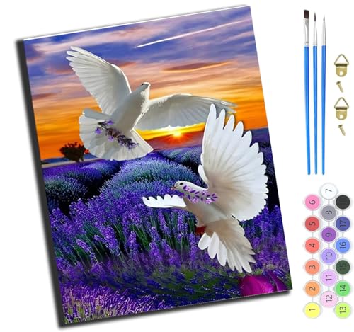 XIAOYOUQIAN Tiere Und Blumen,Malen Nach Zahlen Erwachsene,Diy Handgemalt Ölgemälde Kit,Paint By Numbers Adult Mit 3,Pinseln Und Acrylfarbe Leinwand Kit,40X50 Cm,Mit Rahmen XIAOYOUQIAN Tiere Und Blumen,Malen Nach Zahlen Erwachsene,Diy Handgemalt Ölgemälde Kit,Paint By Numbers Adult Mit 3,Pinseln Und Acrylfarbe Leinwand Kit,40X50 Cm,Mit Rahmen von XIAOYOUQIAN