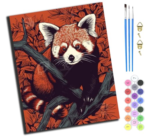 XIAOYOUQIAN Tiereniedlichroter Pandaschmetterling,Malen Nach Zahlen Erwachsene,Diy Handgemalt Ölgemälde,Mit Pinseln Malerei Kits Erwachsene Kunsthandwerk Für Zuhause 40X50 Cm,Mit Rahmen XIAOYOUQIAN Tiereniedlichroter Pandaschmetterling,Malen Nach Zahlen Erwachsene,Diy Handgemalt Ölgemälde,Mit Pinseln Malerei Kits Erwachsene Kunsthandwerk Für Zuhause 40X50 Cm,Mit Rahmen von XIAOYOUQIAN