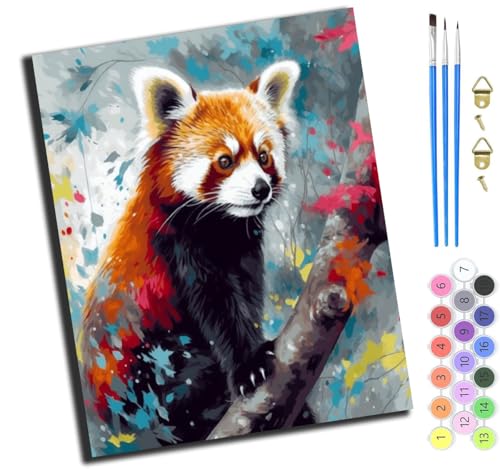 XIAOYOUQIAN Tiereniedlichroter Pandaschmetterling,Malen Nach Zahlen Erwachsene,Diy Handgemalt Ölgemälde Kit,Paint By Numbers Adult Mit 3,Pinseln Und Acrylfarbe Leinwand Kit,40X50 Cm,Mit Rahmen XIAOYOUQIAN Tiereniedlichroter Pandaschmetterling,Malen Nach Zahlen Erwachsene,Diy Handgemalt Ölgemälde Kit,Paint By Numbers Adult Mit 3,Pinseln Und Acrylfarbe Leinwand Kit,40X50 Cm,Mit Rahmen von XIAOYOUQIAN