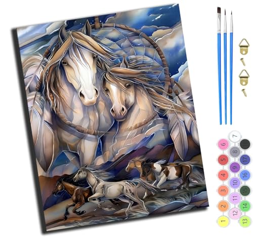 XIAOYOUQIAN Tierisches Schwimmendes Pferd,Malen Nach Zahlen Erwachsene,Diy Handgemalt Ölgemälde Kit,Inklusive Pinsel Und Acrylfarben,40X50 Cm,Mit Rahmen XIAOYOUQIAN Tierisches Schwimmendes Pferd,Malen Nach Zahlen Erwachsene,Diy Handgemalt Ölgemälde Kit,Inklusive Pinsel Und Acrylfarben,40X50 Cm,Mit Rahmen von XIAOYOUQIAN