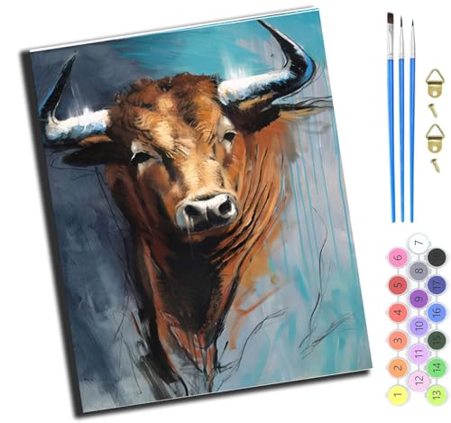 XIAOYOUQIAN Tierkalb,Malen Nach Zahlen Erwachsene,Diy Bastelset Handgemalt Ölgemälde Geschen Kit Mit 3,Pinseln Und Acrylfarbe Knitterfreie Leinwand Kit,40X50 Cm,Mit Rahmen XIAOYOUQIAN Tierkalb,Malen Nach Zahlen Erwachsene,Diy Bastelset Handgemalt Ölgemälde Geschen Kit Mit 3,Pinseln Und Acrylfarbe Knitterfreie Leinwand Kit,40X50 Cm,Mit Rahmen von XIAOYOUQIAN