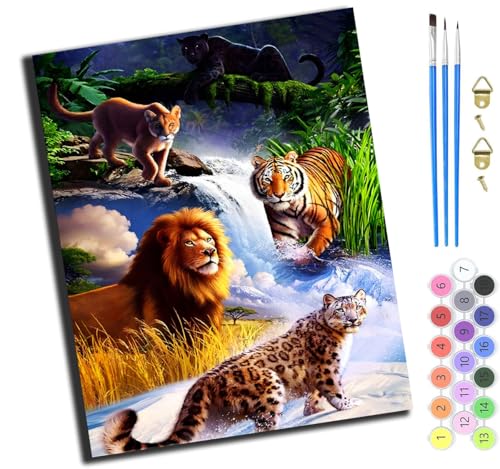 XIAOYOUQIAN Tierwelt,Malen Nach Zahlen Erwachsene,Diy Bastelset Handgemalt Ölgemälde Kit Mit 3,Pinseln Und Acrylfarbe Leinwand Kit,Geschenkideen,40X50 Cm,Mit Rahmen XIAOYOUQIAN Tierwelt,Malen Nach Zahlen Erwachsene,Diy Bastelset Handgemalt Ölgemälde Kit Mit 3,Pinseln Und Acrylfarbe Leinwand Kit,Geschenkideen,40X50 Cm,Mit Rahmen von XIAOYOUQIAN