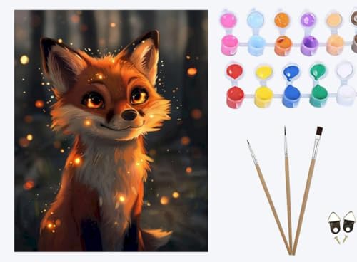 XIAOYOUQIAN Wald leuchtendes Tier Fuchs,DIY Ölgemälde Malen nach Zahlen Erwachsene Kinder, 40x50cm Handgemalte Geschenke Zahlenmalerei ab 5 Öl Wandkunst Haus Dekoration malen,mit Rahmen XIAOYOUQIAN Wald leuchtendes Tier Fuchs,DIY Ölgemälde Malen nach Zahlen Erwachsene Kinder, 40x50cm Handgemalte Geschenke Zahlenmalerei ab 5 Öl Wandkunst Haus Dekoration malen,mit Rahmen von XIAOYOUQIAN