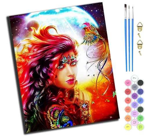XIAOYOUQIAN Zeichentrickfilm „Mondmädchen“,Malen Nach Zahlen Erwachsene,Happy Painting Kits,Bastelset Leinwand Pinsel,Handgemalt Ölgemälde Kinder 40X50Cm,Mit Rahmen XIAOYOUQIAN Zeichentrickfilm „Mondmädchen“,Malen Nach Zahlen Erwachsene,Happy Painting Kits,Bastelset Leinwand Pinsel,Handgemalt Ölgemälde Kinder 40X50Cm,Mit Rahmen von XIAOYOUQIAN