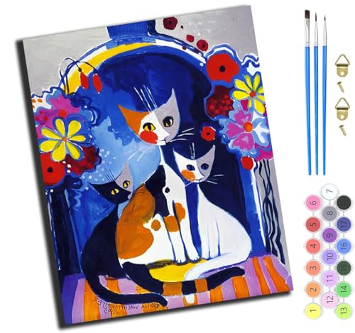 XIAOYOUQIAN Zwei Siamkatzen,Malen Nach Zahlen Erwachsene,Paint By Numbers,Diy Handgemalt Ölgemälde Mit 3,Pinseln Und Acrylfarbe Knitterfreie Leinwand Kit,40X50 Cm,Ohne Rahmen XIAOYOUQIAN Zwei Siamkatzen,Malen Nach Zahlen Erwachsene,Paint By Numbers,Diy Handgemalt Ölgemälde Mit 3,Pinseln Und Acrylfarbe Knitterfreie Leinwand Kit,40X50 Cm,Ohne Rahmen von XIAOYOUQIAN