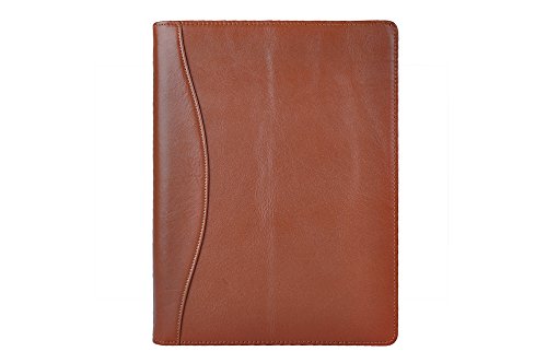 XIAOZHI iCarryAlls Leder-Organizer-Padfolio mit 3-Ringbuch, passend für Notizblock in Briefgröße / A4, braun, 24,9 x 24,9 x 32,5 cm, 150388PJJ-Braun von XIAOZHI
