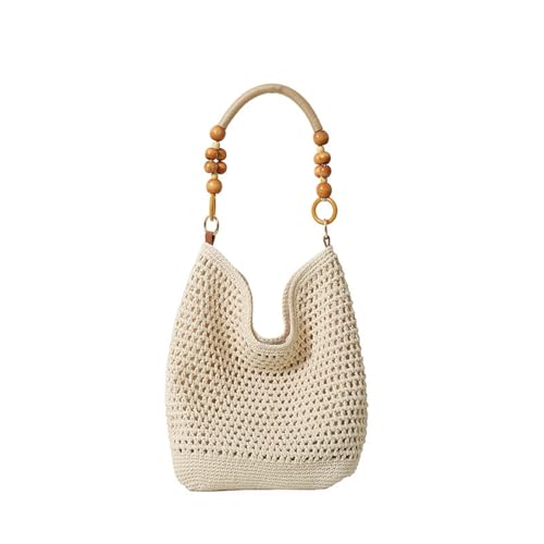 XIAQIQIFFF Hobo Damen Geldbörse & Umhängetasche Handtasche mit Magnetverschluss for den Sommerurlaub(Beige) von XIAQIQIFFF