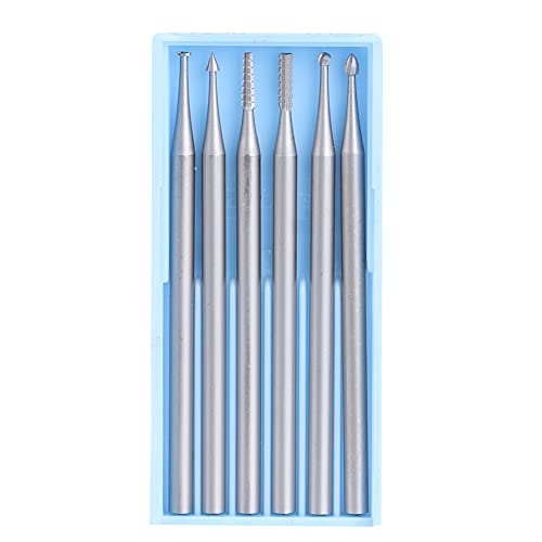 XIASABA 6PCS SET 2 35 mm Griff Wolfram -Stahlfräsenschneiderschnitzer -Messer -Gravur -Werkzeugqualität für mehrere Schnitztypen und Maschinen in verschiedenen Größen geliefert (S) von XIASABA
