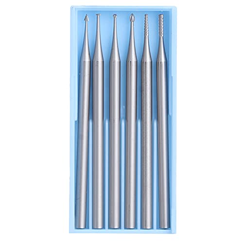 XIASABA 6PCS SET 2 35 mm Griff Wolfram -Stahlfräsenschneiderschnitzer -Messer -Gravur -Werkzeugqualität für mehrere Schnitztypen und Maschinen in verschiedenen Größen geliefert (Special trumpet) von XIASABA