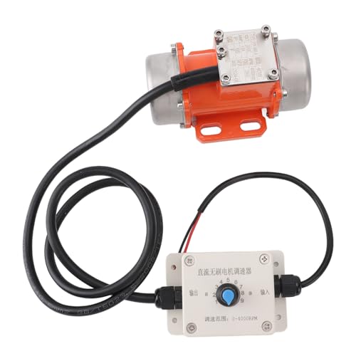 XIASABA DC 24V bürstenloser Aluminiumlegierung Elektrischer Beton Vibrator Vibration Motor 50W mit Geschwindigkeitsregler für die Bergbaumetallurgie Kohlekraftkonstruktion (40W) von XIASABA