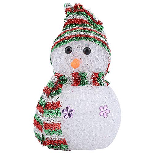 XIASABA Weihnachts-LED-Blitzlicht, süßer Schneemann, Weihnachtsfeier-Dekoration, Ornament für Kinder, rote Mütze aus hochwertigem ABS mit Premium-RGB-LED, gibt EIN warmes Gefühl, (Colorful bar hat) XIASABA Weihnachts-LED-Blitzlicht, süßer Schneemann, Weihnachtsfeier-Dekoration, Ornament für Kinder, rote Mütze aus hochwertigem ABS mit Premium-RGB-LED, gibt EIN warmes Gefühl, (Colorful bar hat) von XIASABA