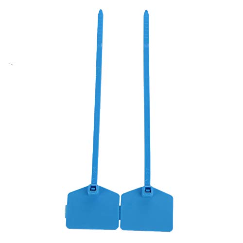 Xiasaba 100pcs 120mm Plastik -Einwegschloss Krawatten Selbstverriegelungsbindungen für Kofferbeutel -Etikettenmarke in gelben und blauen Farben erhältlich (Blue) von XIASABA