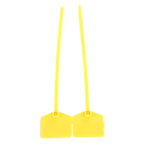 Xiasaba 100pcs 120mm Plastik -Einwegschloss Krawatten Selbstverriegelungsbindungen für Kofferbeutel -Etikettenmarke in gelben und blauen Farben erhältlich (Yellow) von XIASABA