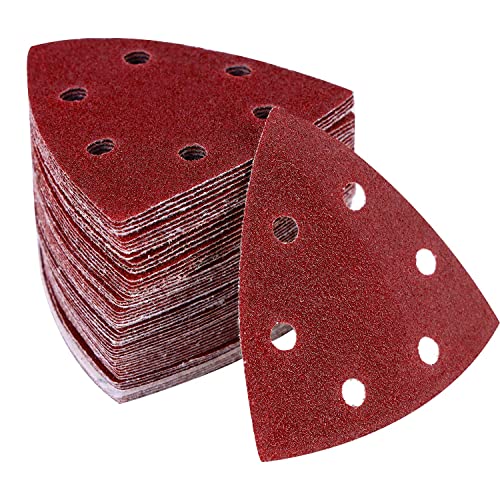 XIATIAN Deltaschleifer Schleifpapier Dreieckschleifer, 108 Stück Delta Schleifpapier mit Klett Schleifblätter, 6 Loch, 93x93x93mm Schleifdreiecke, Je 18 x Körnung P40 P60 P80 P120 P180 P240 XIATIAN Deltaschleifer Schleifpapier Dreieckschleifer, 108 Stück Delta Schleifpapier mit Klett Schleifblätter, 6 Loch, 93x93x93mm Schleifdreiecke, Je 18 x Körnung P40 P60 P80 P120 P180 P240 von XIATIAN