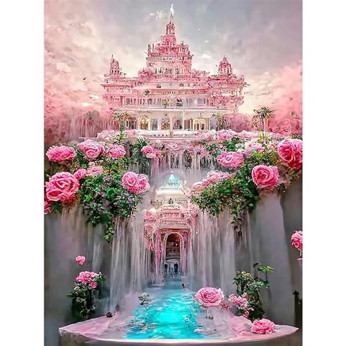 XIATIAN Diamond Painting Kits Erwachsene und Kinder, 5D Diamant Painting Schloss Bilder Set, DIY Rund Full Drill Craft Cross Stickerei Diamant Malerei Kits, für Wall Room Home Decoration von XIATIAN