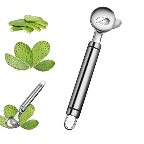 Kaktusschäler aus Edelstahl, Multifunktions-Kaktusschälmesser, zum Kaktusschälen, Nudelschneiden und Kochen von XIBDGNTNE