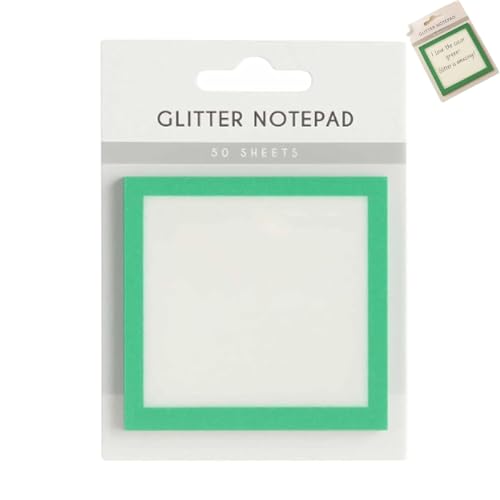 Sparkle Sticky Notes, Glitter Notepad Sticky Notes, Small to Do List, Office Supplie (1pcs-Green) von XIBHDN