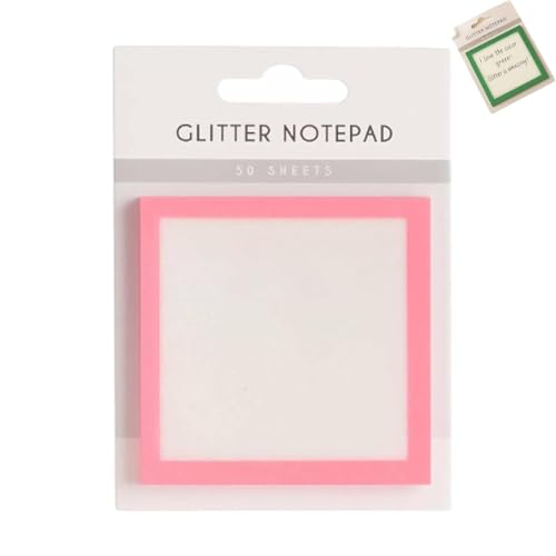 Sparkle Sticky Notes, Glitter Notepad Sticky Notes, Small to Do List, Office Supplie (1pcs-Pink) von XIBHDN