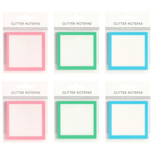 Sparkle Sticky Notes, Glitter Notepad Sticky Notes, Small to Do List, Office Supplie (6pcs-Mix) von XIBHDN