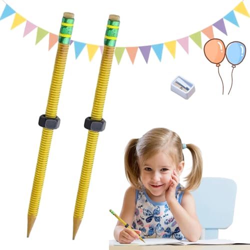 XIBHDN Adhd Pencil - Threaded Fidget Pencil, Threaded Pencils for Adhd, Threaded Pencils, Fidget Pencils, For School, Work & Anxiety Relief (2pcs-B) von XIBHDN