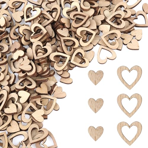 300 Stück Holzherzen Deko, Holzherzen zum Basteln Klein, Unbearbeitet Herzen Holz Tischdeko, Konfetti Herzen Hochzeit für Valentinstag, DIY Handwerk 300 Stück Holzherzen Deko, Holzherzen zum Basteln Klein, Unbearbeitet Herzen Holz Tischdeko, Konfetti Herzen Hochzeit für Valentinstag, DIY Handwerk von XIEJ