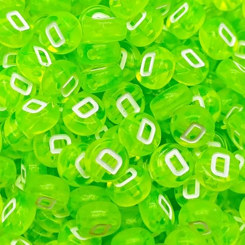 Buchstabenperlen, 4 x 7 mm, Acryl, bunt, transparent, Buchstabe D, für Schmuckherstellung, Armband, 200 Stück von XIENBAOFU