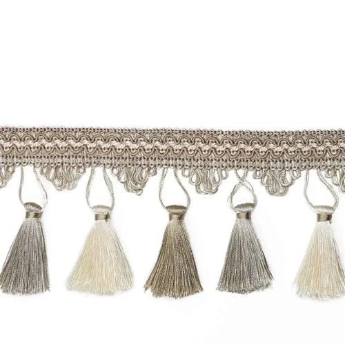 Nähen Quaste Fransen Spitze for Wohnaccessoires Trim Vorhang Faden dekorative DIY Stoff Baumwolle Fransen für Kleidung DIY(Beige,6m) von XIEweiZHI