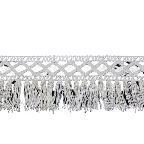 XIEweiZHI (3 Meter/Beutel) Quaste Spitze Baumwollstoff Beige Band Hohlschnitt Kleidung DIY Nähen Handgefertigte Materialien Vielseitig für Kleidung DIY(6.5cm) von XIEweiZHI