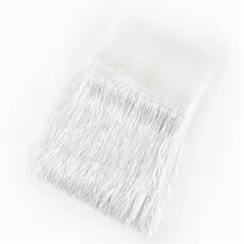 XIEweiZHI 1/2/4Yard 20cm Pailletten Quaste Spitze Trim Glitter Fringe Band DIY Handgemachte Dance Performance Kleidung Dekoration Material für Kleidung DIY(18Transparent,4Yards) von XIEweiZHI
