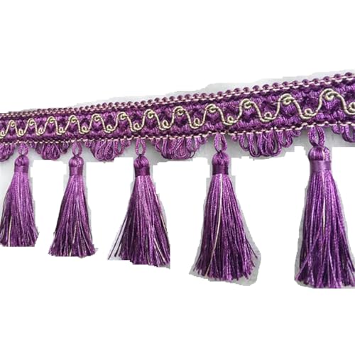 XIEweiZHI 1/2 Meter Nähen Quaste Spitze Fransen Herstellung Haushalt Handwerk Vorhang Stoff Band Polster Vorhang Home Bekleidungszubehör DIY Dekor für Kleidung DIY(4,2M) von XIEweiZHI