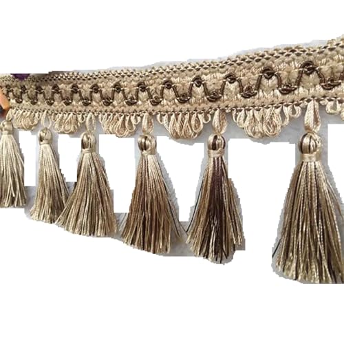 XIEweiZHI 1/2 Meter Nähen Quaste Spitze Fransen Herstellung Haushalt Handwerk Vorhang Stoff Band Polster Vorhang Home Bekleidungszubehör DIY Dekor für Kleidung DIY(5,1M) von XIEweiZHI