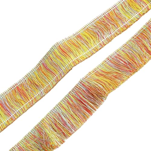 XIEweiZHI 1 Meter/Beutel, 30 mm breit, Polyester, Mehrfarbig, Quasten, Fransen, Spitze for Kleidung, Dekoration, DIY, Kopfschmuck, Ohrringe, Bekleidungszubehör für Kleidung DIY(Mix Color 4) von XIEweiZHI