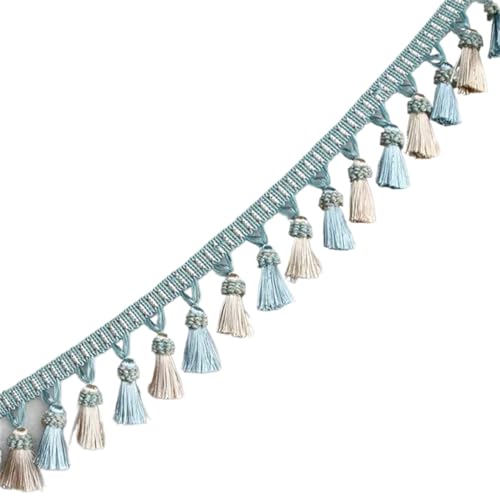 XIEweiZHI 1 Meter Quasten-Spitzenvorhang, Heimdekoration, Quaste, Basteln, Bunte Fransenbesatz, Spitzenband, Polsterung für Kleidung DIY(3) von XIEweiZHI
