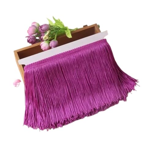 XIEweiZHI 10 Meter 10/15/20/30 cm Quaste Fringe Trim Spitzenband DIY Latin Kleid Fransen Kleidungsstück Dekor Vorhang Nähzubehör für Kleidung DIY(No.10,20cm) von XIEweiZHI