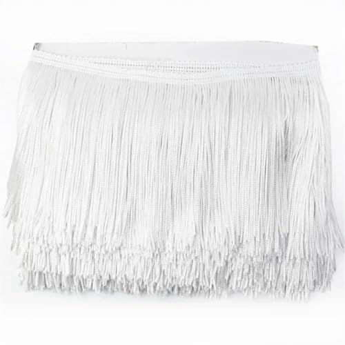 XIEweiZHI 10 Meter 10/15/20/30 cm Quaste Fringe Trim Spitzenband DIY Latin Kleid Fransen Kleidungsstück Dekor Vorhang Nähzubehör für Kleidung DIY(No.2,20cm) von XIEweiZHI