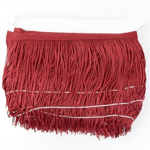 XIEweiZHI 10 Meter 10/15/20/30 cm Quaste Fringe Trim Spitzenband DIY Latin Kleid Fransen Kleidungsstück Dekor Vorhang Nähzubehör für Kleidung DIY(No.21,20cm) von XIEweiZHI