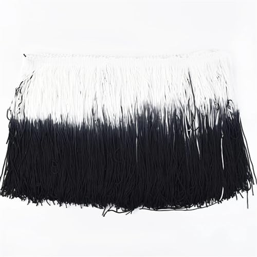 XIEweiZHI 2/5/10M 20cm Quaste Spitzenbesatz Bänder DIY Nähen Lateinisches Kleid Kleidungsstück Stoff Zubehör für Kleidung DIY(1,20cm-5Meters) von XIEweiZHI