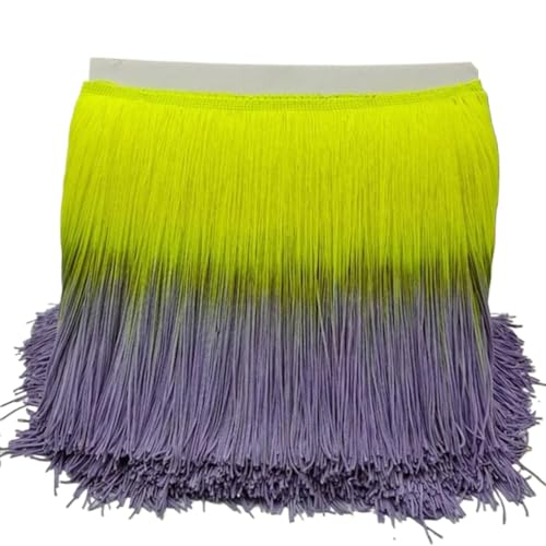 XIEweiZHI 2/5/10M 20cm Quaste Spitzenbesatz Bänder DIY Nähen Lateinisches Kleid Kleidungsstück Stoff Zubehör für Kleidung DIY(12,20cm-5Meters) von XIEweiZHI