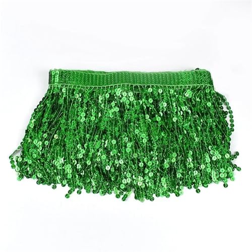 XIEweiZHI 2/5/9 Meter 16 cm Perlen-Fransenbesatz, Pailletten-Nähquaste, bestickte Fransen, Spitzenband, lateinamerikanisches Kleid, Bekleidungsbesatz-Zubehör für Kleidung DIY(Dark Green,16cm-2Meters) XIEweiZHI 2/5/9 Meter 16 cm Perlen-Fransenbesatz, Pailletten-Nähquaste, bestickte Fransen, Spitzenband, lateinamerikanisches Kleid, Bekleidungsbesatz-Zubehör für Kleidung DIY(Dark Green,16cm-2Meters) von XIEweiZHI