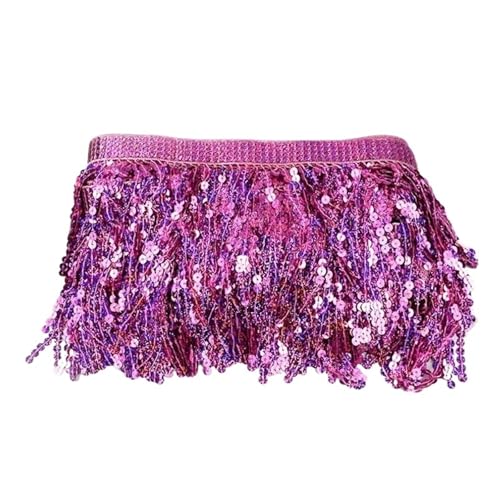 XIEweiZHI 2/5/9 Meter 16 cm Perlen-Fransenbesatz, Pailletten-Nähquaste, bestickte Fransen, Spitzenband, lateinamerikanisches Kleid, Bekleidungsbesatz-Zubehör für Kleidung DIY(Pink Red,16cm-9Meters) XIEweiZHI 2/5/9 Meter 16 cm Perlen-Fransenbesatz, Pailletten-Nähquaste, bestickte Fransen, Spitzenband, lateinamerikanisches Kleid, Bekleidungsbesatz-Zubehör für Kleidung DIY(Pink Red,16cm-9Meters) von XIEweiZHI