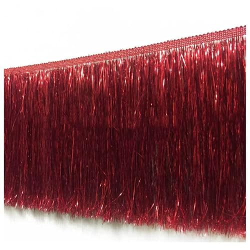 XIEweiZHI 5/10/20 Meter 15 cm Fransenquaste Spitzenfransenbesatz for lateinamerikanisches Kleid, Bühnenkleidung, Vorhänge, Zubehör, Weihnachtsdekoration für Kleidung DIY(Red,15cm-10Meters) von XIEweiZHI