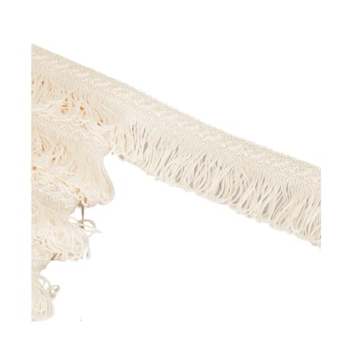 XIEweiZHI 5 Yards Quasten-Spitzenfransen-Quastenbesatz, 4,6 cm breit, Faserbesatz for Nähen, Quilten, Kleidung, Zubehör, Lampenschirm, Vorhang für Kleidung DIY(Khaki) von XIEweiZHI