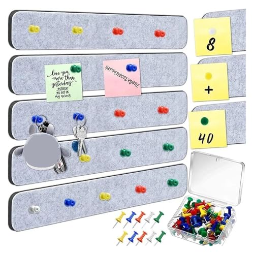 XIEweiZHI 5 stücke Nachricht Bereich Bord Filz Brief Bulletin Board Notizblock, Message Board, memo Pad, Hinweis Streifen für Fotos, Notizen(Gray) von XIEweiZHI
